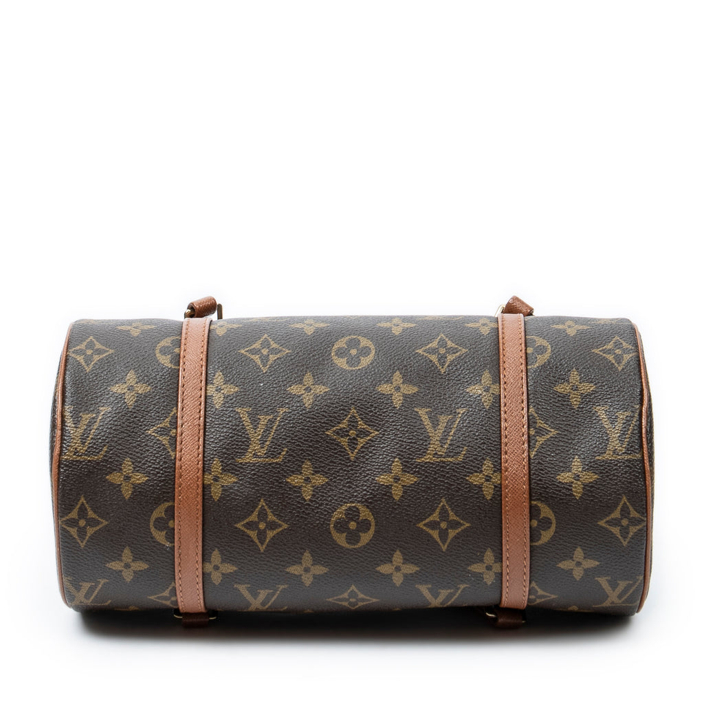 Handbag Papillon 26 Brown Monogram Canvas