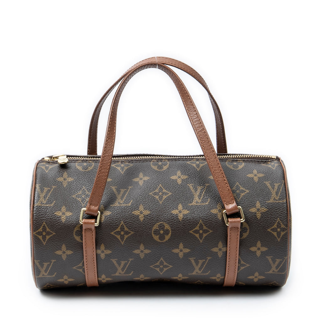 Handbag Papillon 26 Brown Monogram Canvas