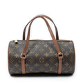 Handbag Papillon 26 Brown Monogram Canvas