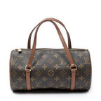 Handbag Papillon 26 Brown Monogram Canvas