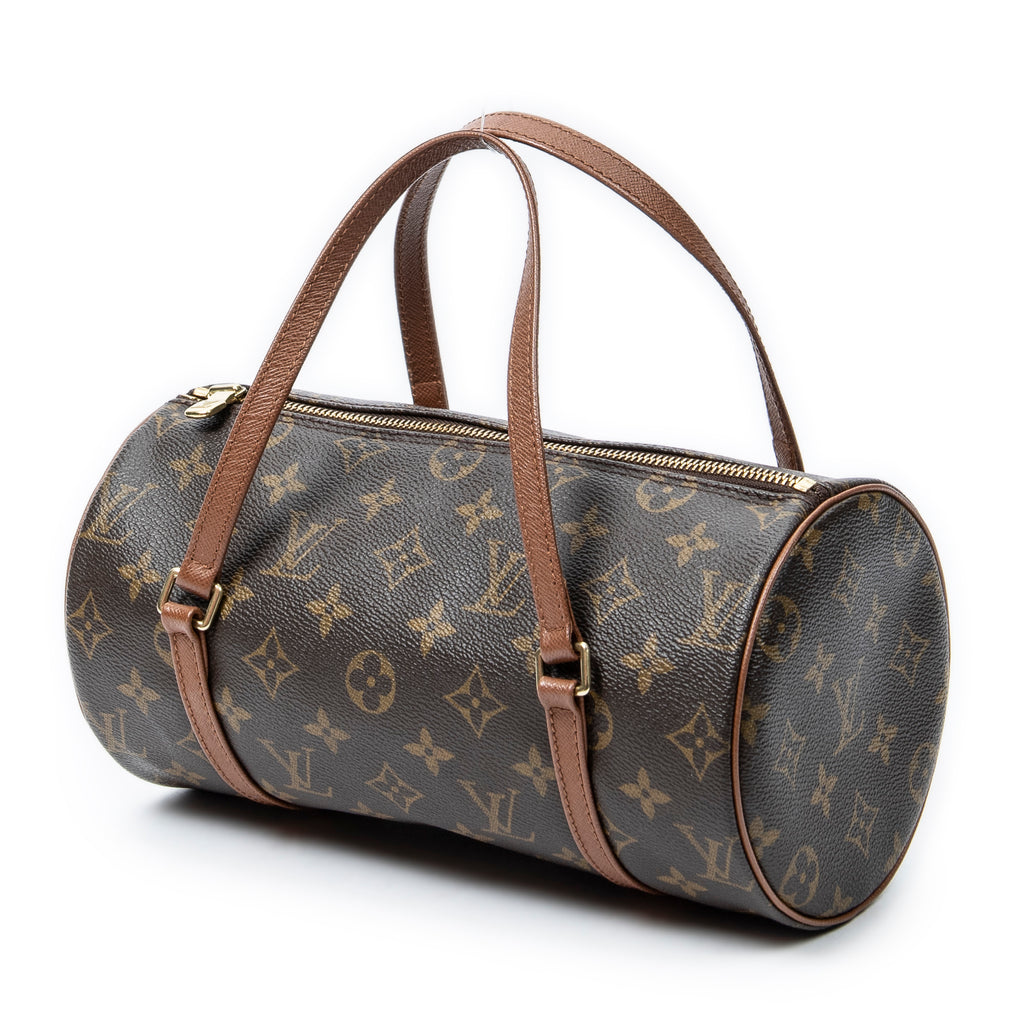 Handbag Papillon 26 Brown Monogram Canvas