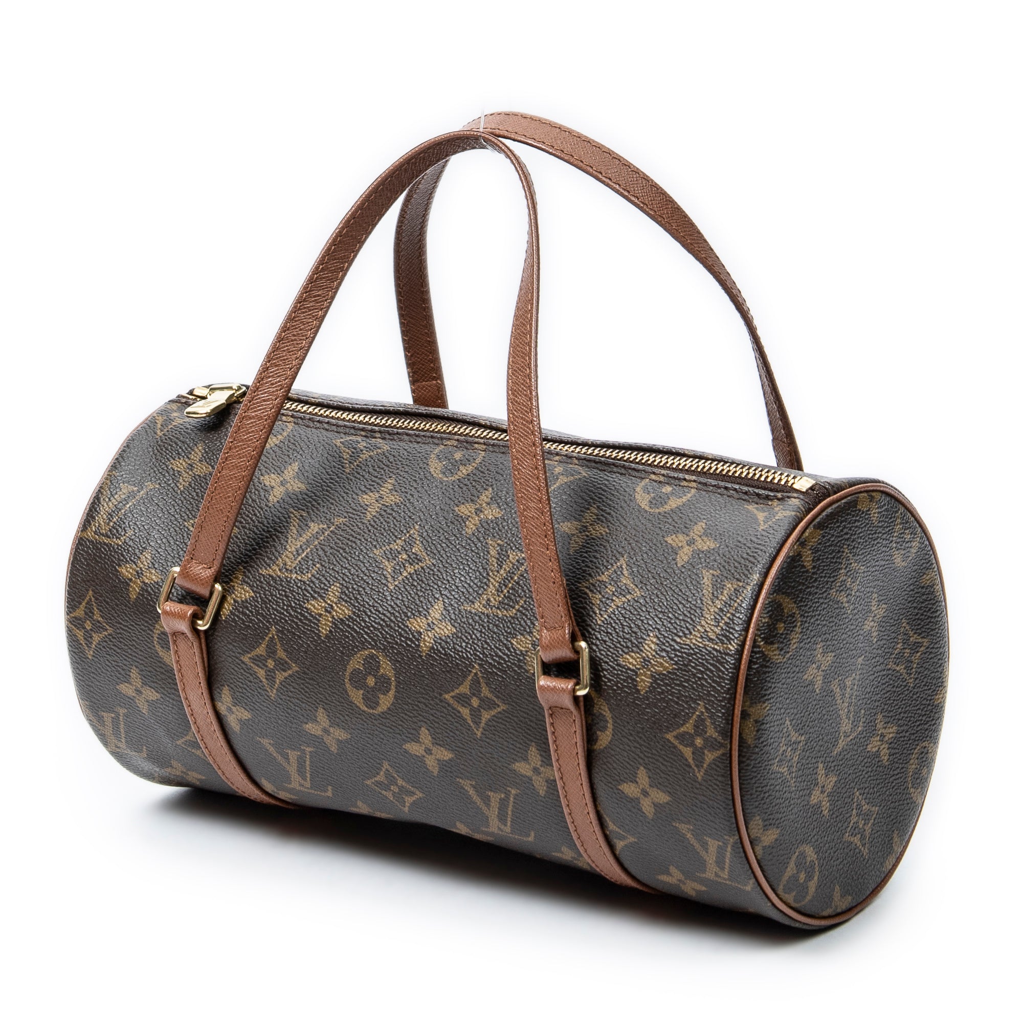 Handbag Papillon 26 Brown Monogram Canvas