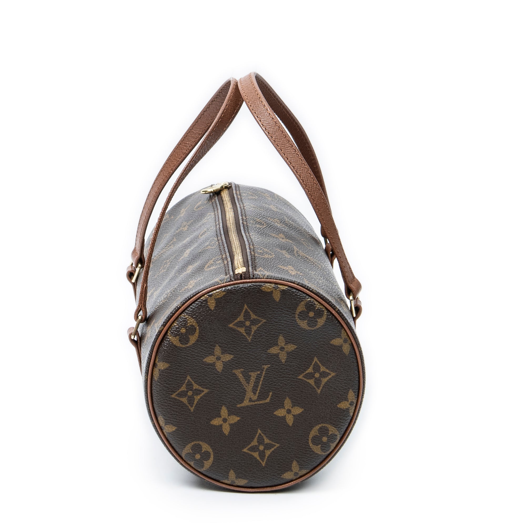 Handbag Papillon 26 Brown Monogram Canvas