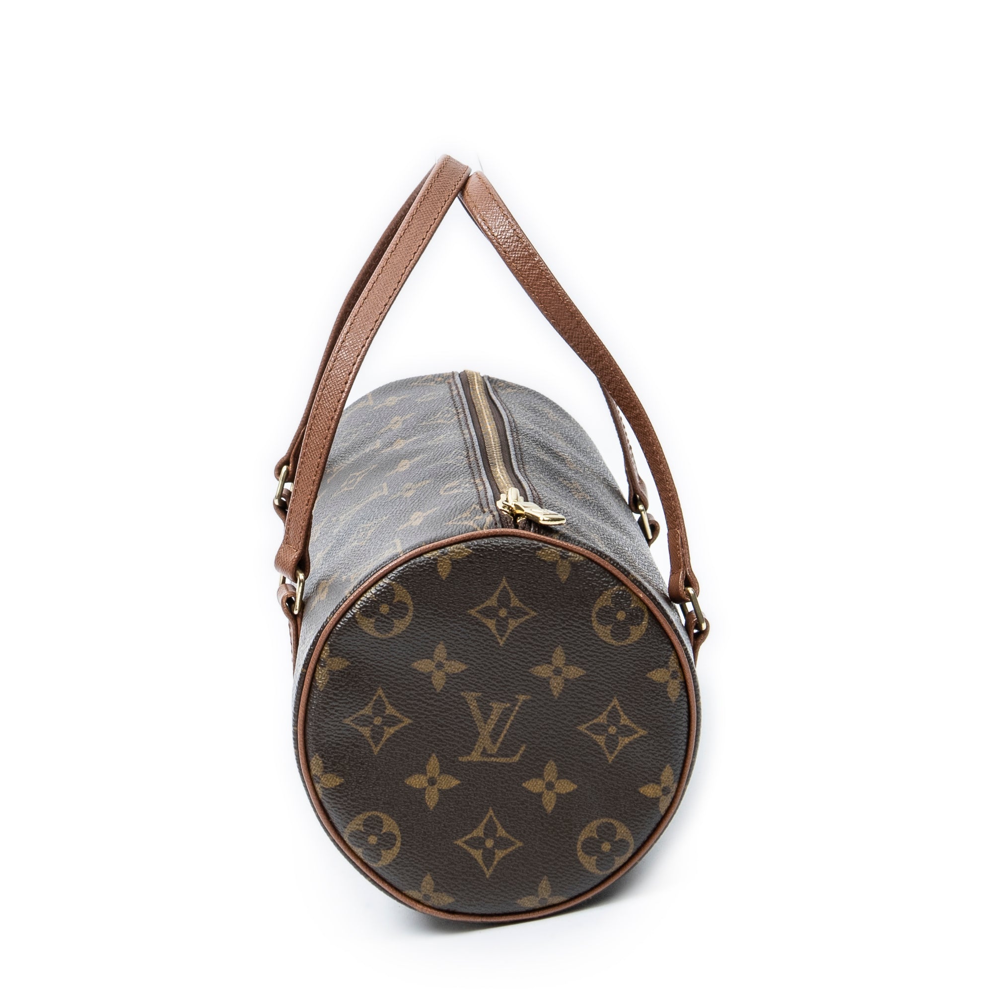 Handbag Papillon 26 Brown Monogram Canvas