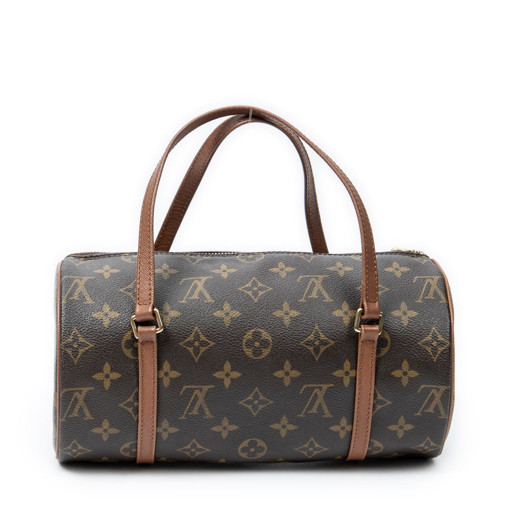 Handbag Papillon 26 Brown Monogram Canvas