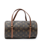 Handbag Papillon 26 Brown Monogram Canvas