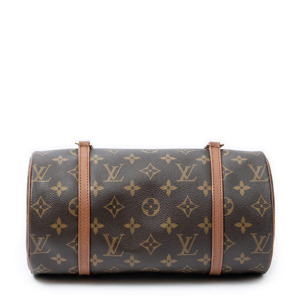 Handbag Papillon 26 Brown Monogram Canvas