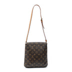 Sac Bandoulière Musette Salsa Monogram Toile Marron