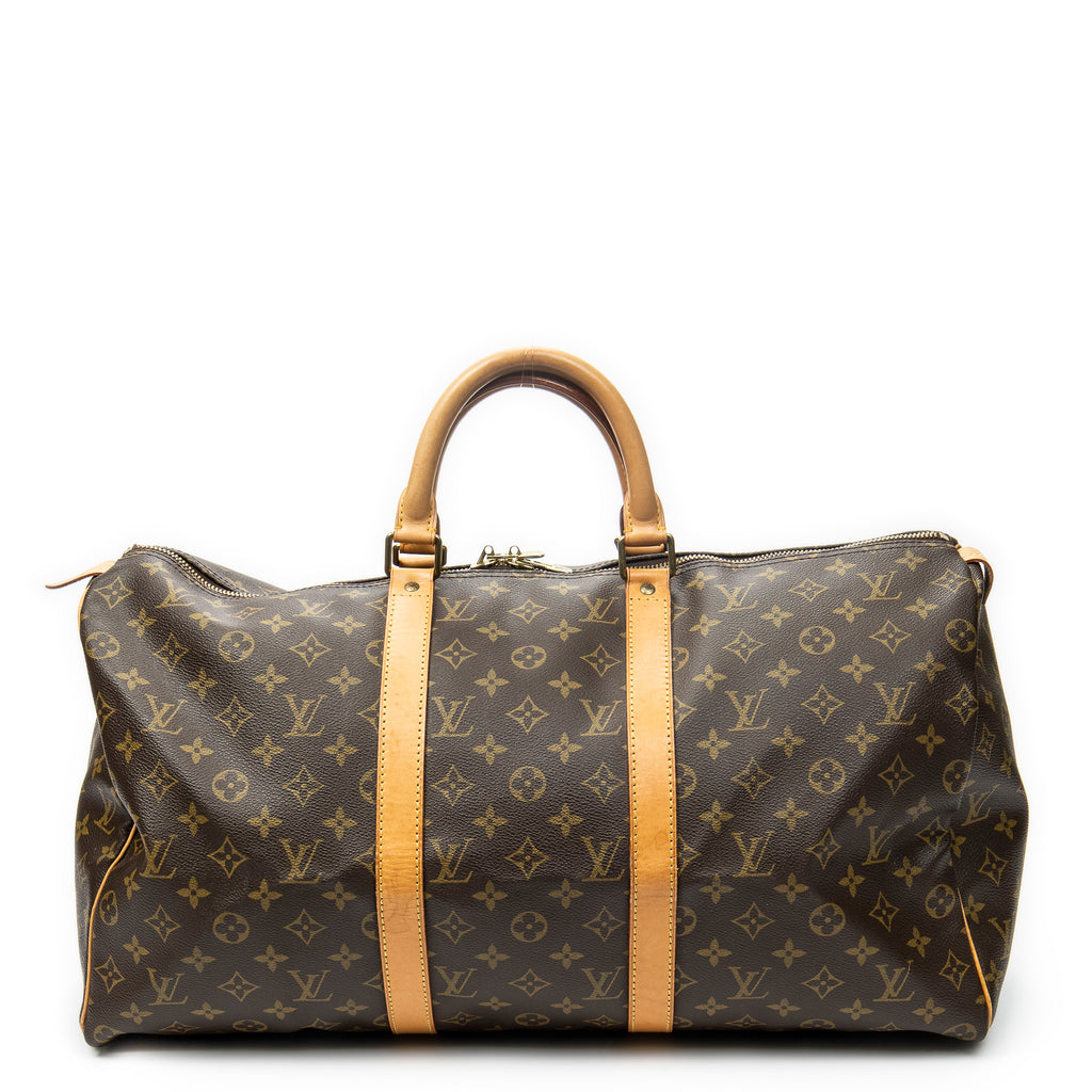 Bolsa de viaje Keepall 50 lona Monogram marrón