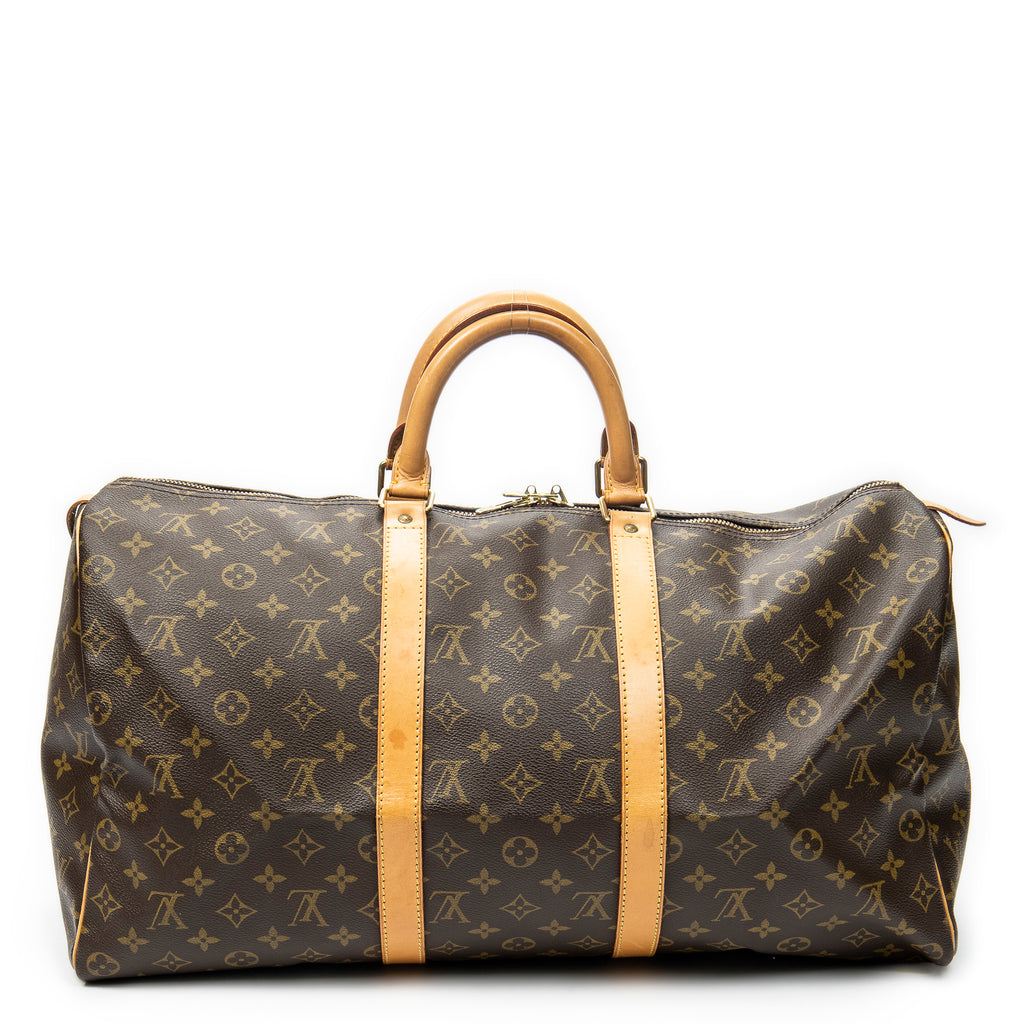 Travel Bag Keepall 50 Brown Monogram Canvas