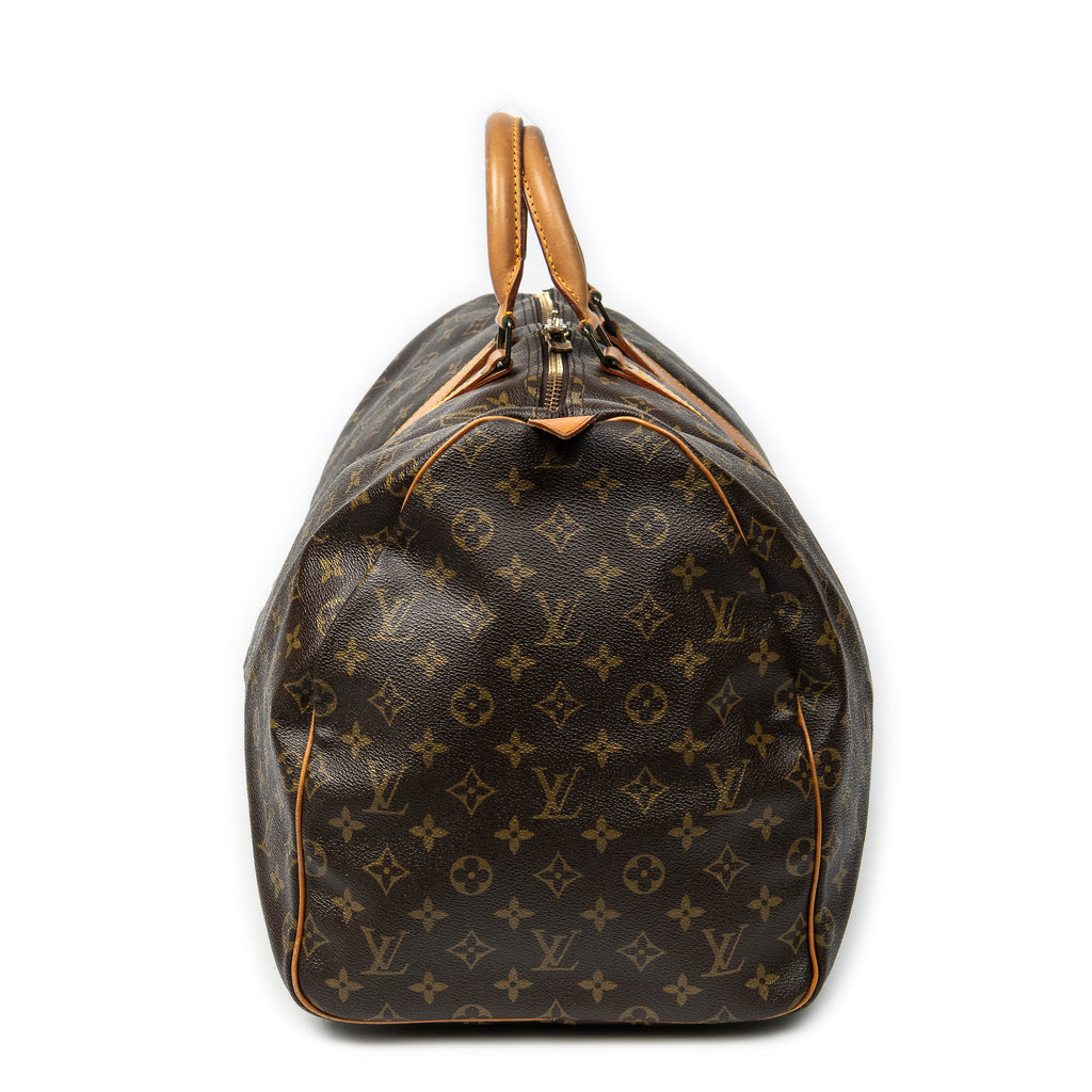 Travel Bag Keepall 55 Brown Monogram Canvas