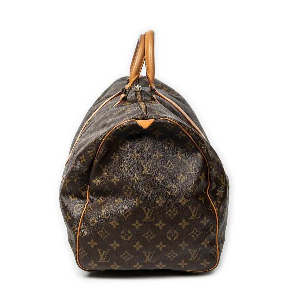 Travel Bag Keepall 55 Brown Monogram Canvas