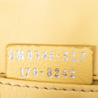 Shoulder Bag Monster Eyes Studded Wallet on Chain Yellow Calfskin Leather