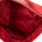 Shoulder Bag Square Zip Crossbody Red Monogrammed Nylon Canvas