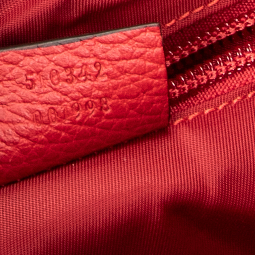 Shoulder Bag Square Zip Crossbody Red Monogrammed Nylon Canvas