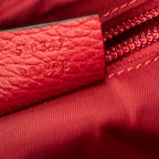 Shoulder Bag Square Zip Crossbody Red Monogrammed Nylon Canvas