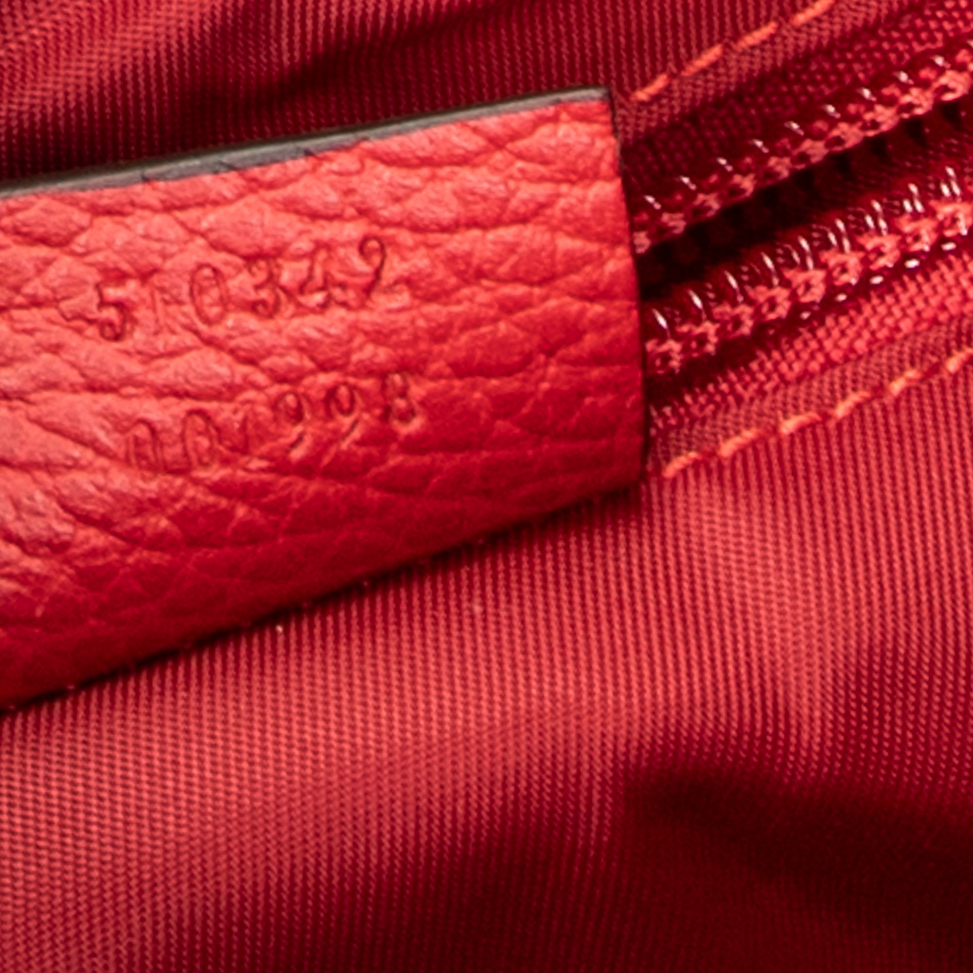 Shoulder Bag Square Zip Crossbody Red Monogrammed Nylon Canvas