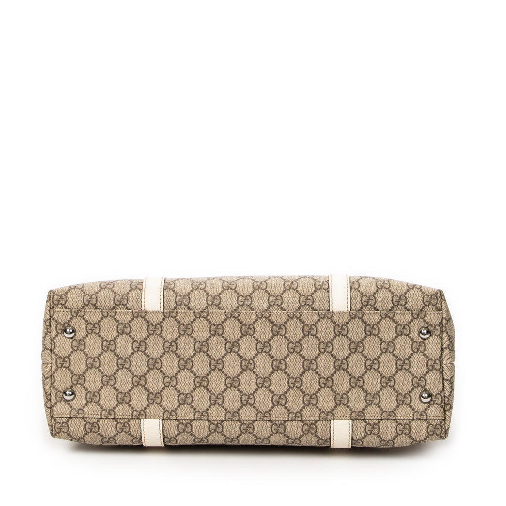 Shoulder Bag Medium Joy Tote Beige Supreme Coated Canvas