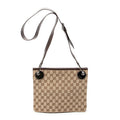 Shoulder Bag Eclipse Square Crossbody Beige Monogrammed Canvas