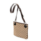 Bolso de hombro Eclipse Square Crossbody Beige Lona Monogramada