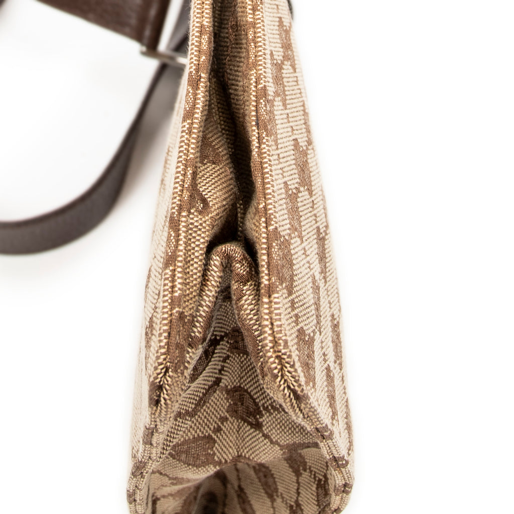 Shoulder Bag Eclipse Square Crossbody Beige Monogrammed Canvas