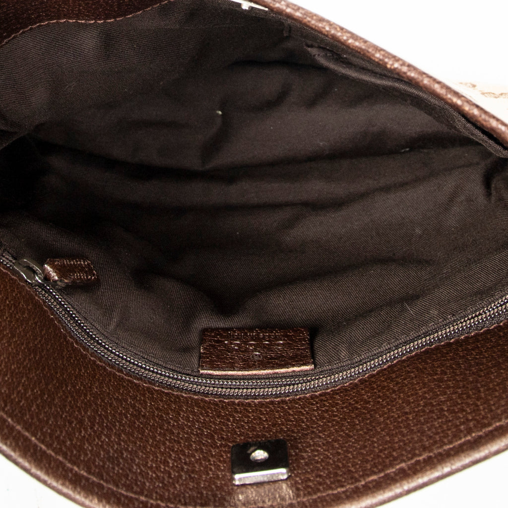 Shoulder Bag Eclipse Square Crossbody Beige Monogrammed Canvas