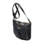 Shoulder Bag D Ring Messenger Black Monogrammed Canvas