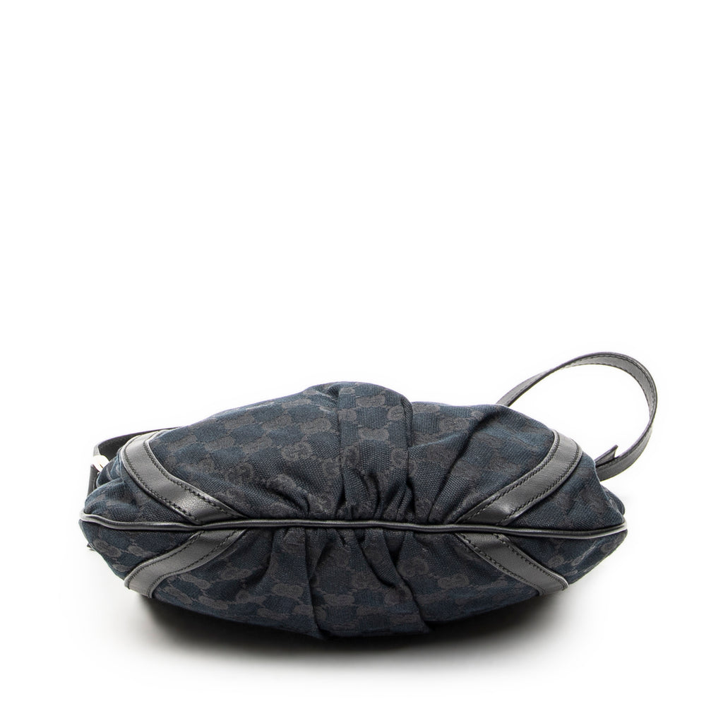 Shoulder Bag D Ring Messenger Black Monogrammed Canvas