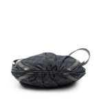 Shoulder Bag D Ring Messenger Black Monogrammed Canvas