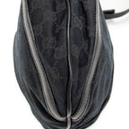 Shoulder Bag D Ring Messenger Black Monogrammed Canvas
