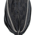 Shoulder Bag D Ring Messenger Black Monogrammed Canvas
