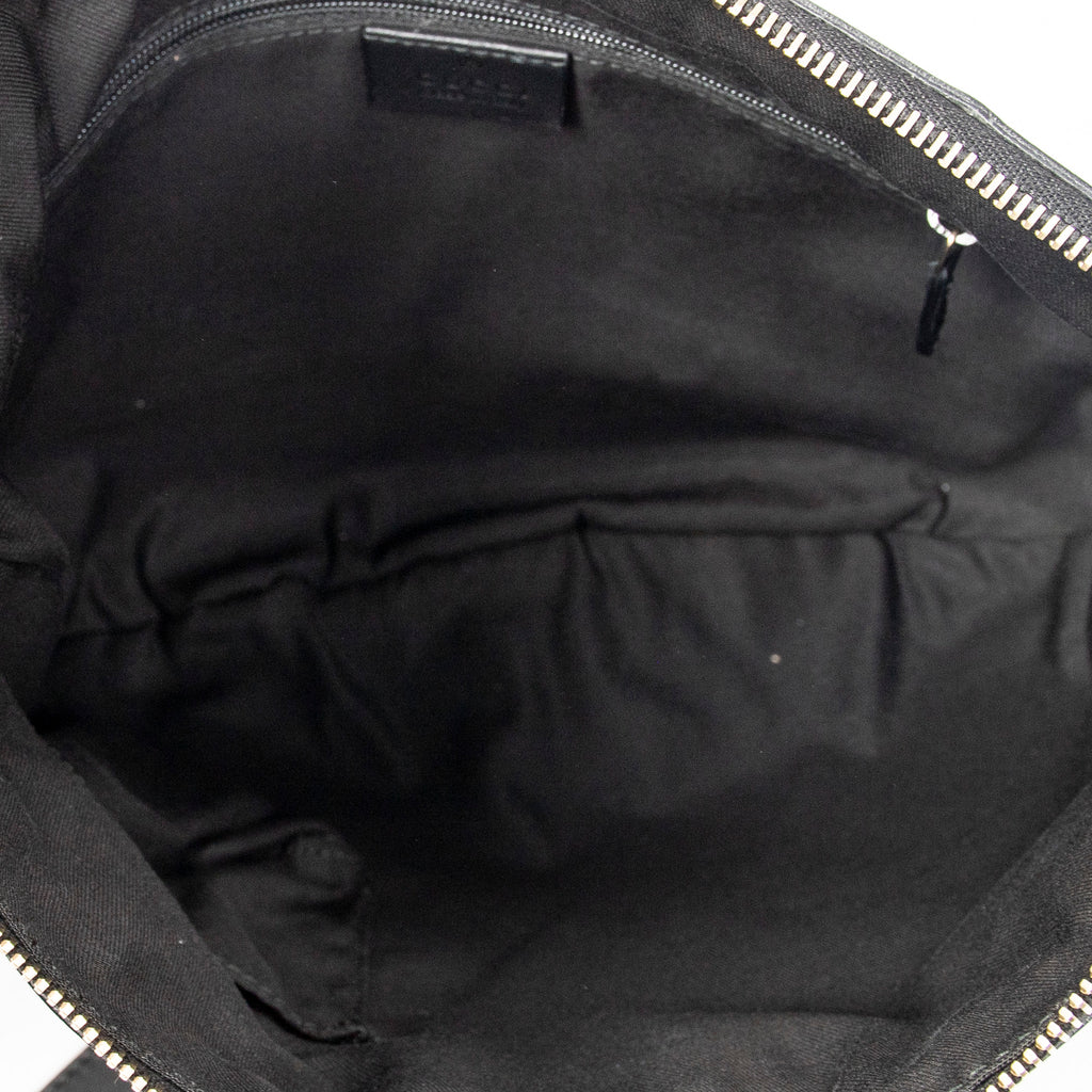 Shoulder Bag D Ring Messenger Black Monogrammed Canvas