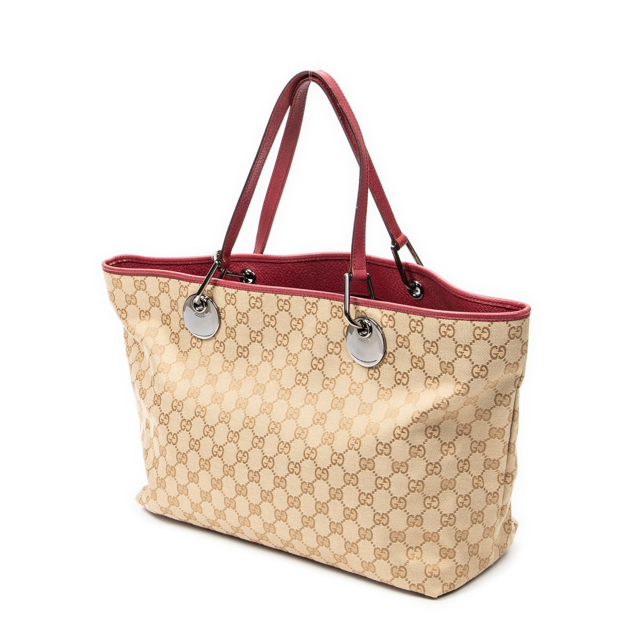 Shoulder Bag Large Eclipse Tote Beige Monogrammed Canvas