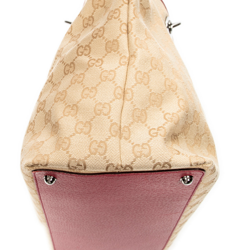 Shoulder Bag Large Eclipse Tote Beige Monogrammed Canvas