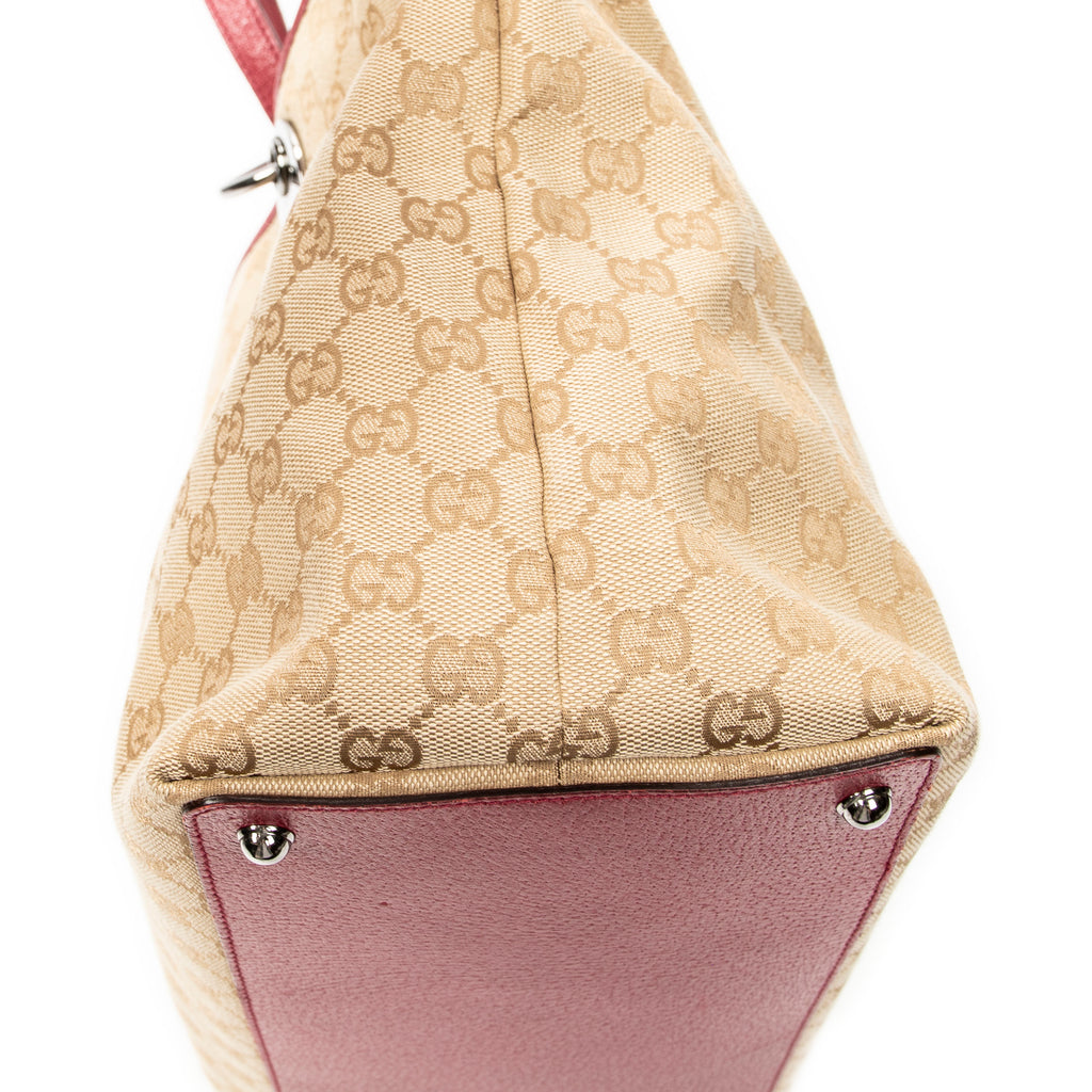 Shoulder Bag Large Eclipse Tote Beige Monogrammed Canvas