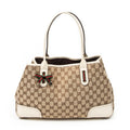 Shoulder Bag Medium Princy Tote Beige Monogrammed Canvas
