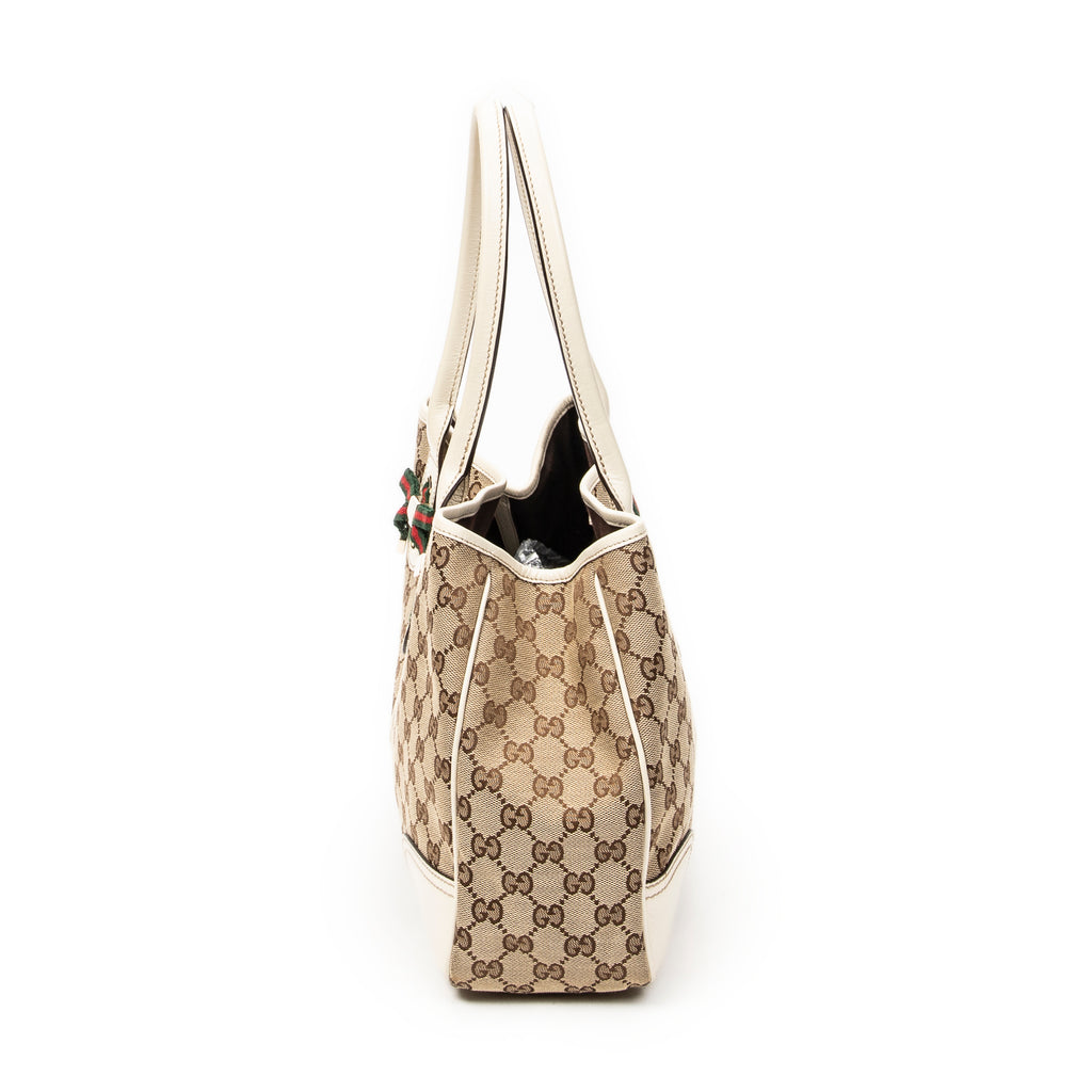 Shoulder Bag Medium Princy Tote Beige Monogrammed Canvas