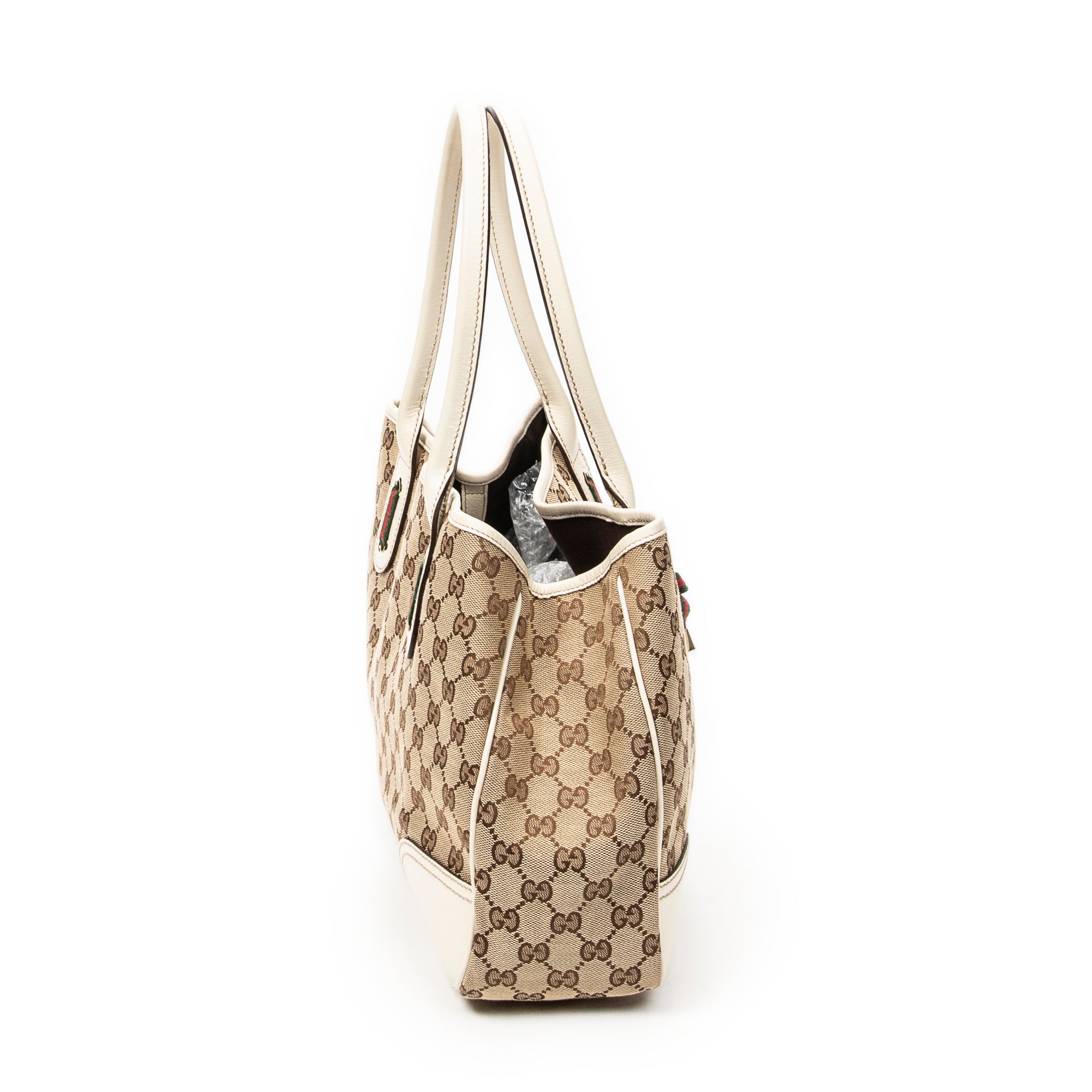 Shoulder Bag Medium Princy Tote Beige Monogrammed Canvas
