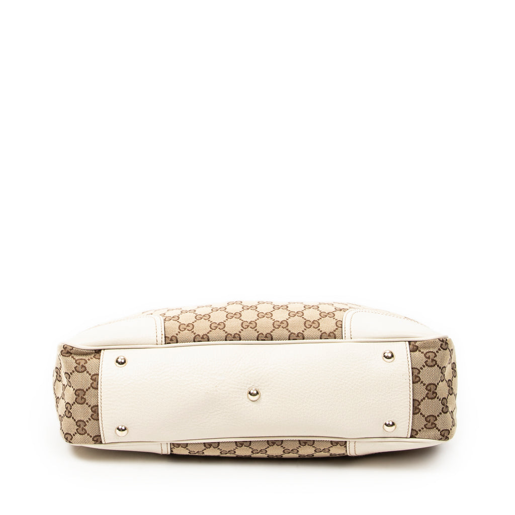 Shoulder Bag Medium Princy Tote Beige Monogrammed Canvas