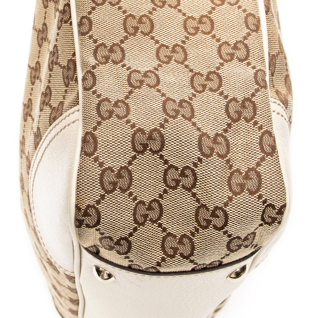 Shoulder Bag Medium Princy Tote Beige Monogrammed Canvas