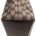 Bolso de hombro, bolso tote alto de lona color rosa claro con monograma
