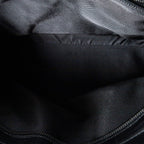 Shoulder Bag Zip Shopping Tote Black Monogrammed Canvas