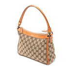 Shoulder Bag Small Abbey Top Handle Orange Monogrammed Canvas