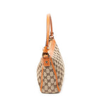 Shoulder Bag Small Abbey Top Handle Orange Monogrammed Canvas