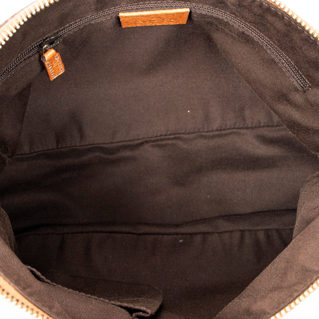 Shoulder Bag Small Abbey Top Handle Orange Monogrammed Canvas