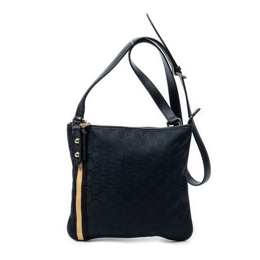 Shoulder Bag Web Jolicoeur Crossbody Black Monogrammed Canvas