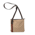 Shoulder Bag Web Jolicoeur Crossbody Beige Monogrammed Canvas