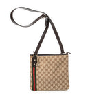 Shoulder Bag Web Jolicoeur Crossbody Beige Monogrammed Canvas