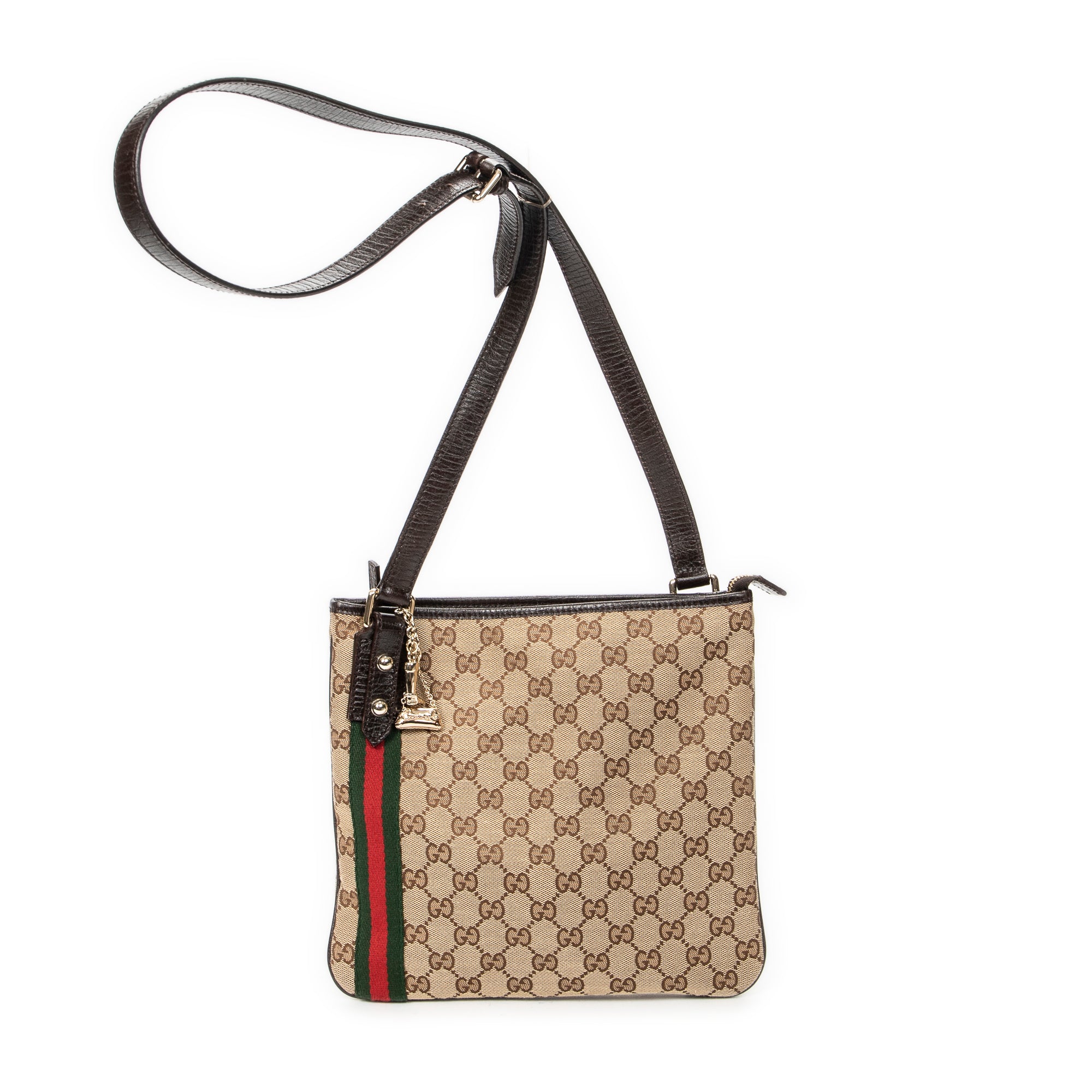 Shoulder Bag Web Jolicoeur Crossbody Beige Monogrammed Canvas