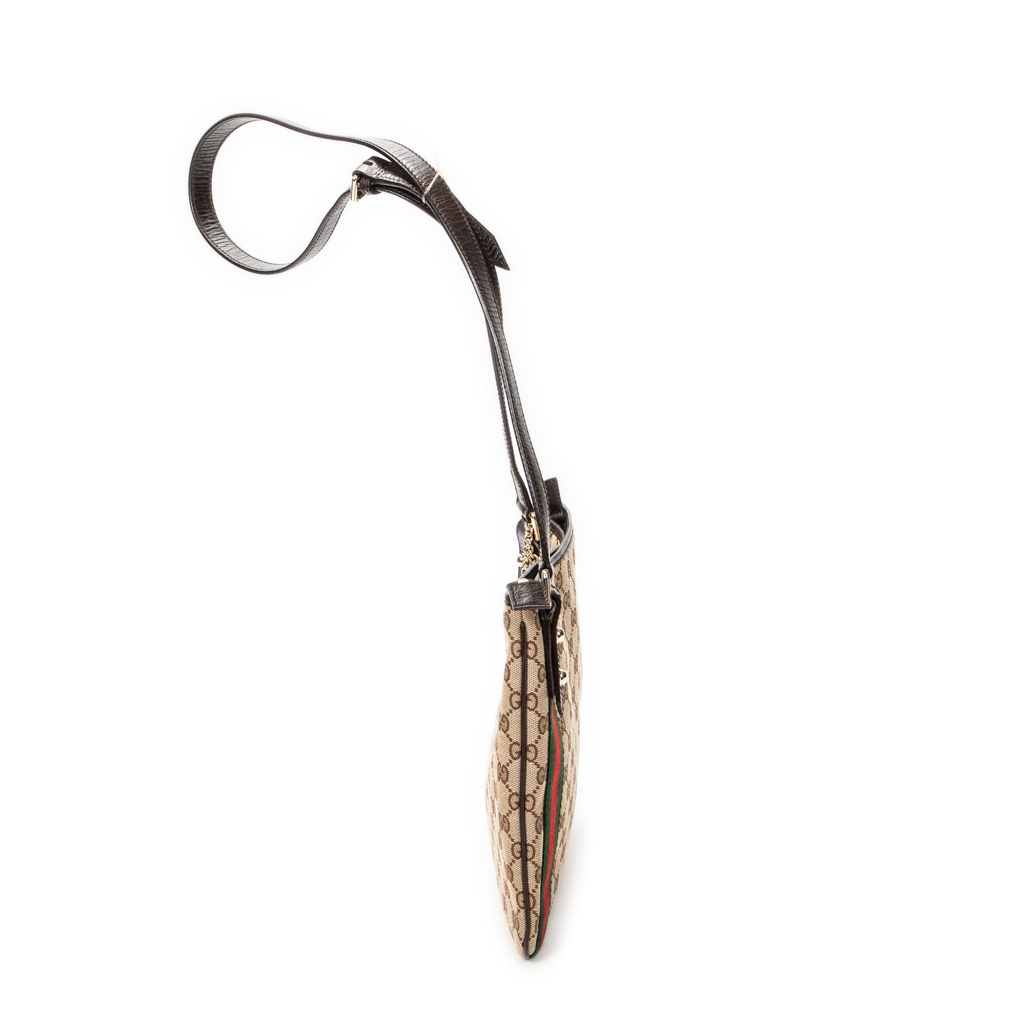 Bolso de hombro web Jolicoeur bandolera lona monograma beige